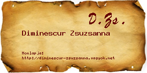 Diminescur Zsuzsanna névjegykártya