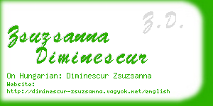 zsuzsanna diminescur business card